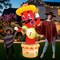 6FT Cinco De Mayo Inflatables Chili Mexican Party Decorations, Blow Up May 5 Taco Sombreros Guitar Mexicano Fiesta Party Decorations with Built-in LEDs for Outdoor Garden Lawn Yard